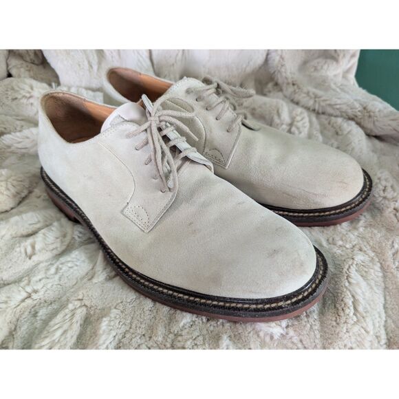 JCrew White Suede Bucks Red Sole size 9 *beautiful* - Picture 2 of 8